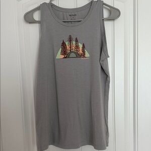 Columbia Women’s Gray Graphic Camp Tank Top Large